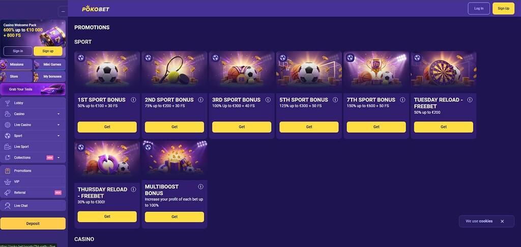 PokoBet Casino Promotions